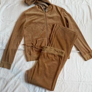 Vintage Bebe cotton velour track set